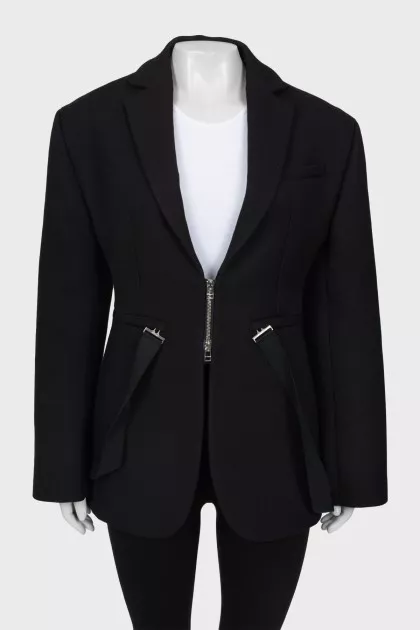 Slim fit wool jacket
