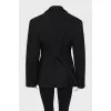 Slim fit wool jacket