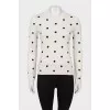 Black and white polka dot sweater