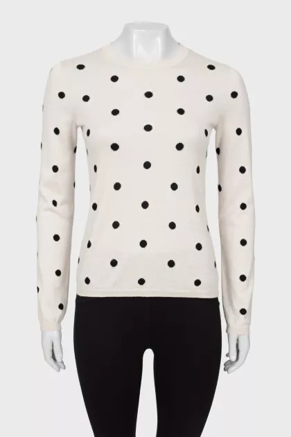 Black and white polka dot sweater
