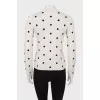 Black and white polka dot sweater