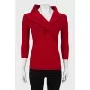 Cashmere sweater with 3/4 sleeves