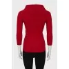 Cashmere sweater with 3/4 sleeves