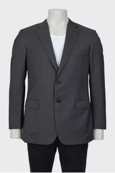 Men's gray wool jacket