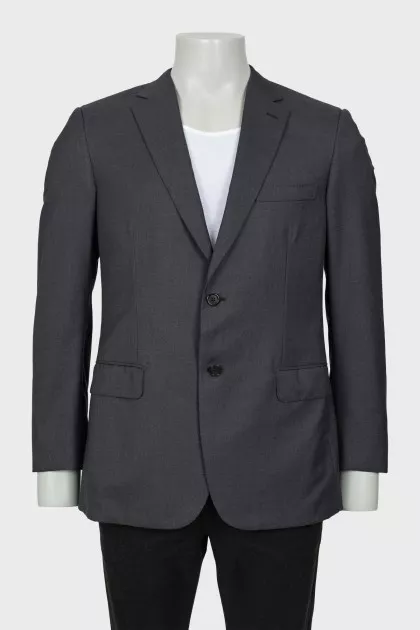 Men's gray wool jacket