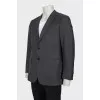Men's gray wool jacket