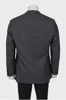 Men's gray wool jacket