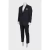 Men's dark blue wool suit