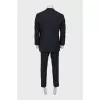 Men's dark blue wool suit