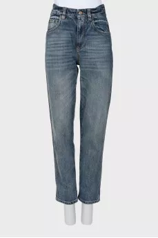 Dark blue high waist jeans