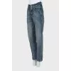Dark blue high waist jeans
