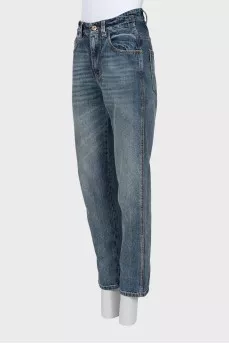 Dark blue high waist jeans