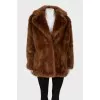 Brown faux fur coat
