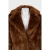 Brown faux fur coat