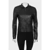 Leather jacket with pockets