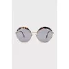Round sunglasses in animal print