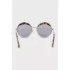 Round sunglasses in animal print