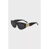 Sunglasses with gold logo