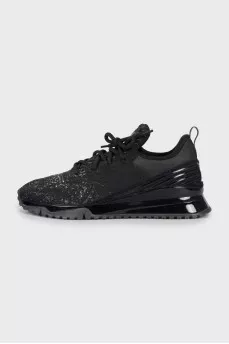 Men's textile sneakers with brand logo