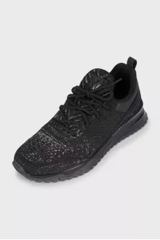 Men's textile sneakers with brand logo