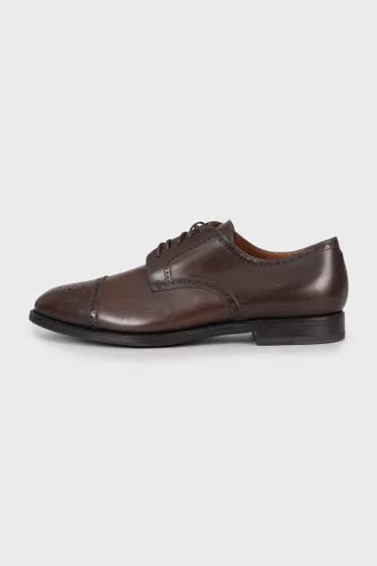 Men's brown leather brogues