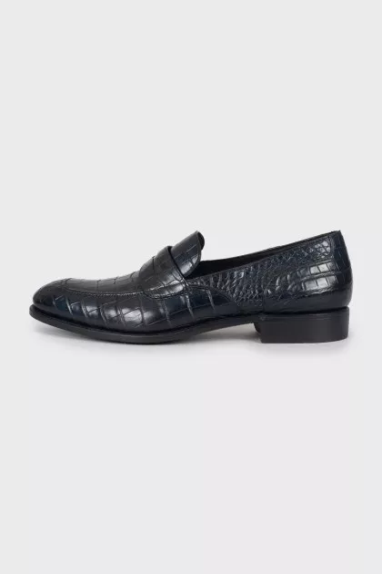 Men's leather shoes with embossing