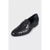 Men's leather shoes with embossing