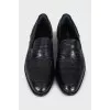Men's leather shoes with embossing