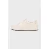 Light gray suede sneakers