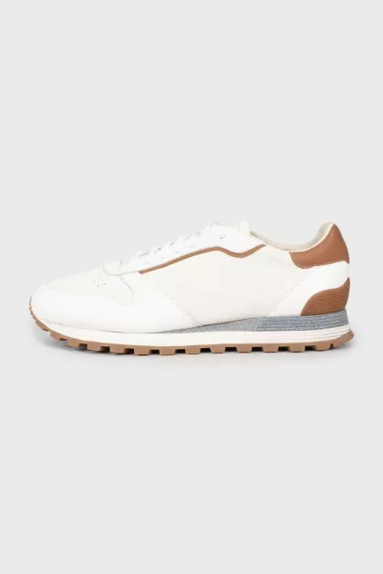 Men's sneakers made of suede and leather