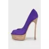 Purple suede shoes