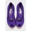 Purple suede shoes