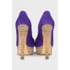 Purple suede shoes