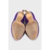 Purple suede shoes