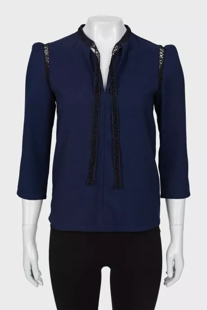 Dark blue blouse with tag