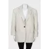Gray linen and cotton jacket