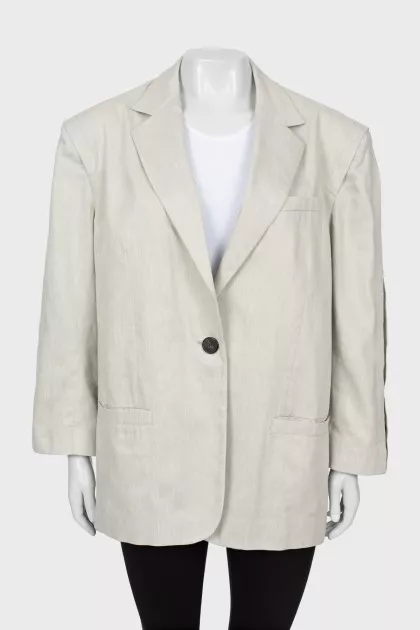 Gray linen and cotton jacket