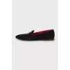 Men's textile moccasins with embroidery
