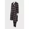 Wool coat in check print