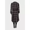 Wool coat in check print