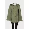 Green cape with buttons