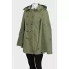 Green cape with buttons