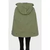 Green cape with buttons
