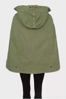 Green cape with buttons