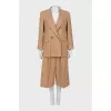 Beige wool suit