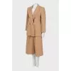 Beige wool suit
