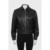 Black leather jacket