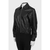 Black leather jacket