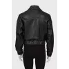 Black leather jacket