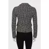 Woven black and white jacket